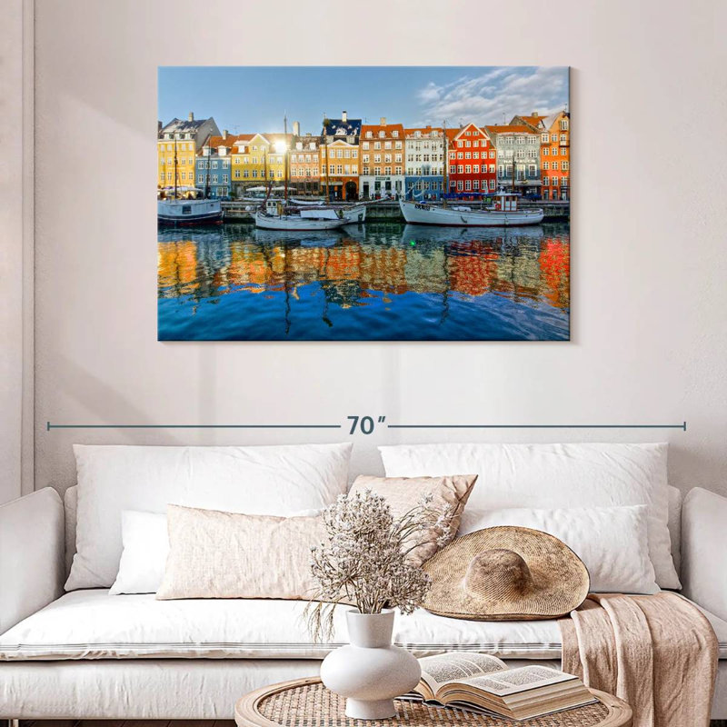 Canal Nicci Nyhavn en Europe, H 30 po x l 45 po