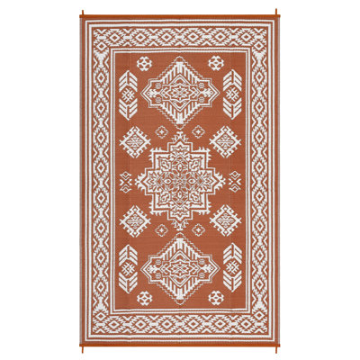 Outdoor Rug Plastic Straw Rugs with Storage Bag, 4 Stakes, for Patio Deck