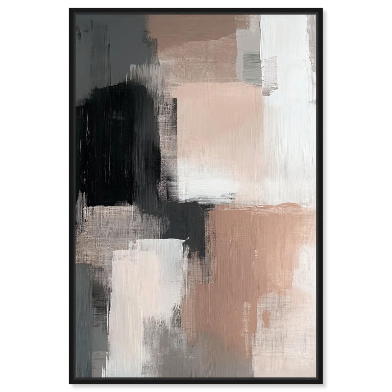 Toile onirique onirique, art abstrait par Art Remedy, H 16 po x l 11 po, Cadre noir