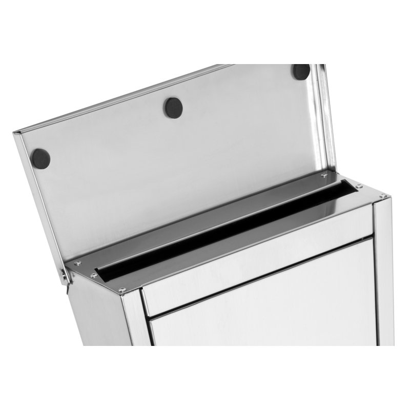 Stainless Steel Locking Wall Mount Mailbox with Cam Lock
