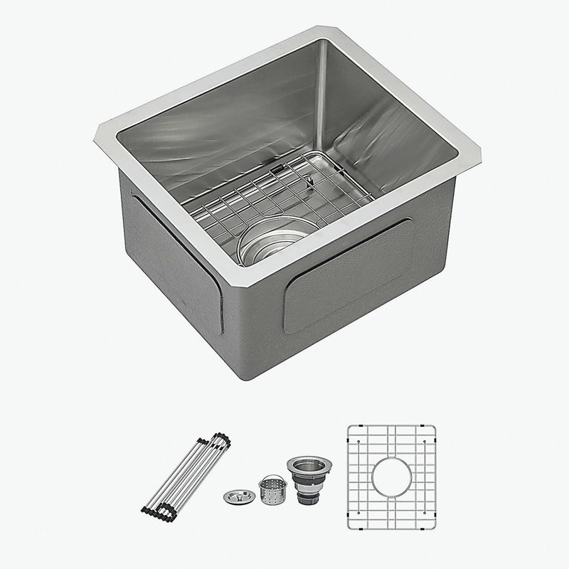 13 Inch Undermount Sink - 13"x15"x9" Undermount Stainless Steel Kitchen Sink 16 Gauge 9 Inch Deep Single Bowl Kitchen Sink Basin