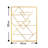 Elegant Gold Decorative Metal Wall Accessory, 15.8 x 21.7 inches | 100% Metal, Thickness: 0.06 inches | Lightweight at 0.73 lbs | Perfect for Home Decor, Modern Aesthetic, Easy Wall Mount Design