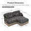 Canapés profonds modulaires Chenille Leopard Modern Living Home