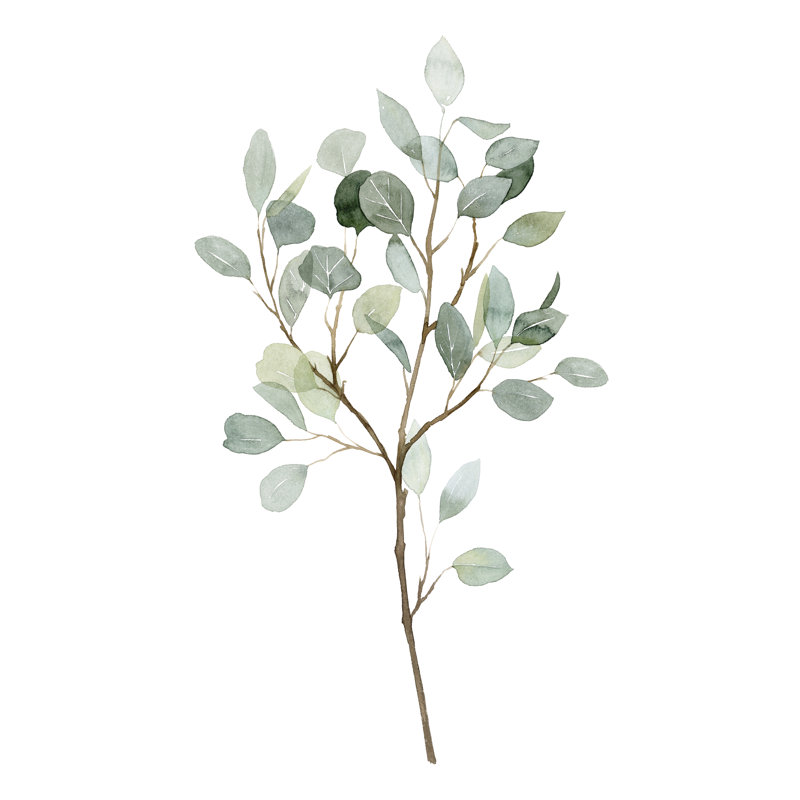 " Seaglass Eucalyptus II " by Grace Popp Painting Print, 48" H x 32" W x 1.25" D