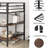 Twin Loft Bed - Metal Frame With Shelf, Easy Climbing, Noise, , Safe For Bedroom Junior Shelf Frame, Wood Space Saving