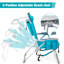 Chaise de plage pliante avec sac à dos, chaises de plage à haut dossier pour adultes, chaise de camping portable légère, chaise de plage avec sac à dos bleu