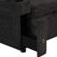 L-Shaped With Ample Storage And Ports, Cup Holders & Convertible Bed, Black Sectional Bed Storage, Chargers, Modern-696427024