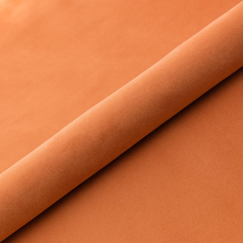 Polyester Upholstered Bench, Orange/Coral