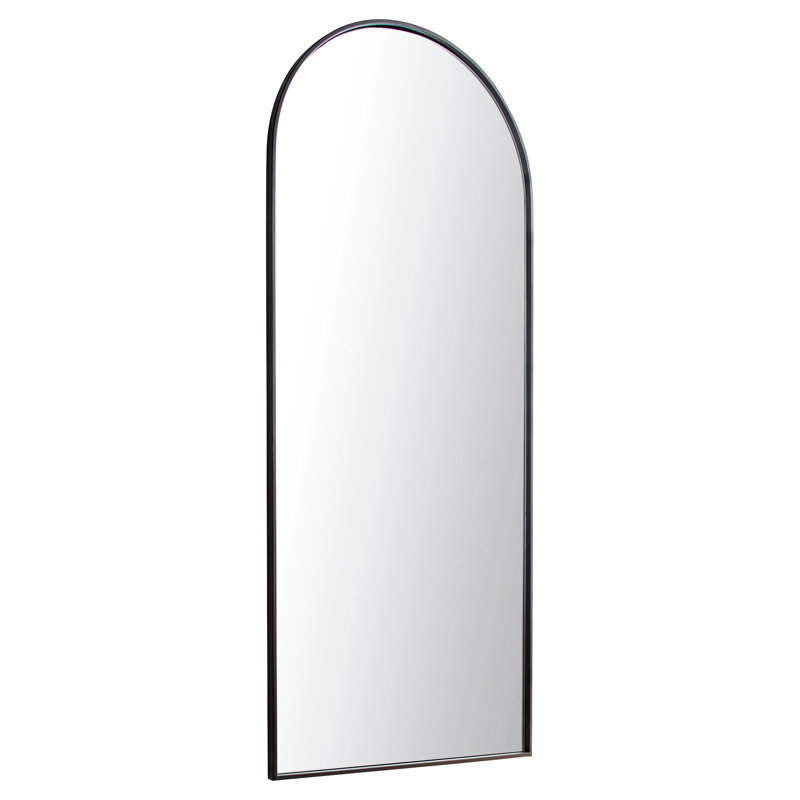 Concord Metal Flat Floor Mirror, Black