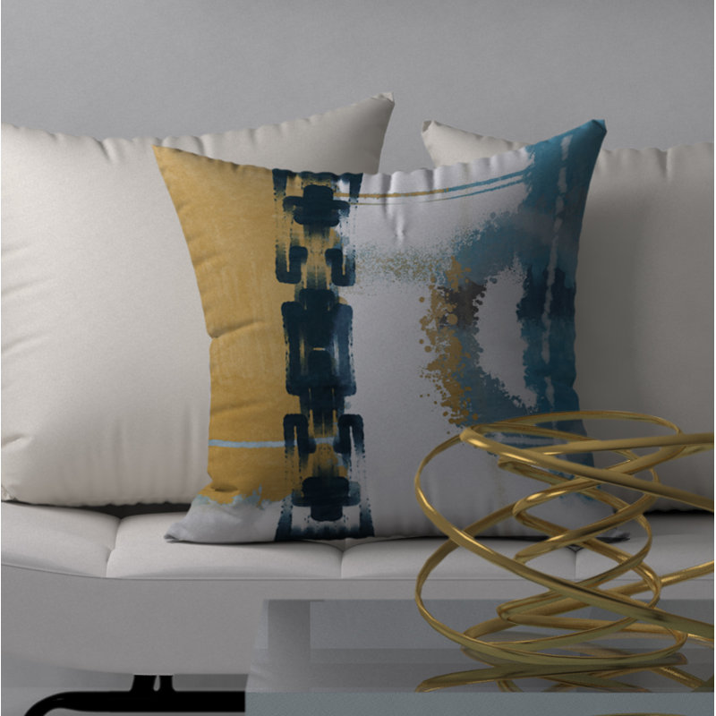 Reversible Throw Pillow, 24" H x 24" W