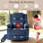 360 Degree Swivel Rocker Recliner Chair with Heat and Massage,Blue-2056750443