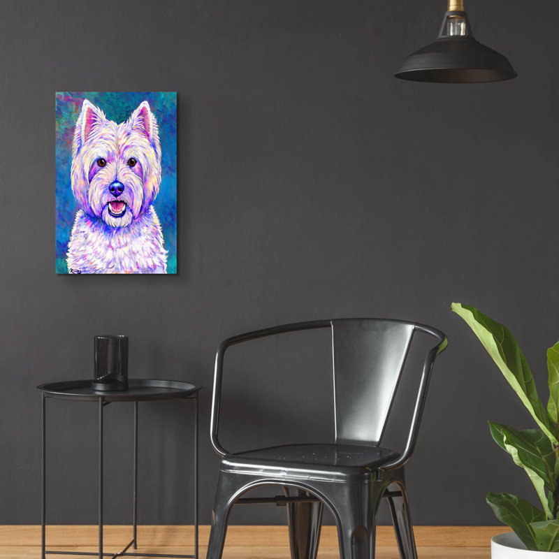 «West Highland White Terrier» par Rebecca Wang Art, H 24 po x l 16 po x P 0,2 po