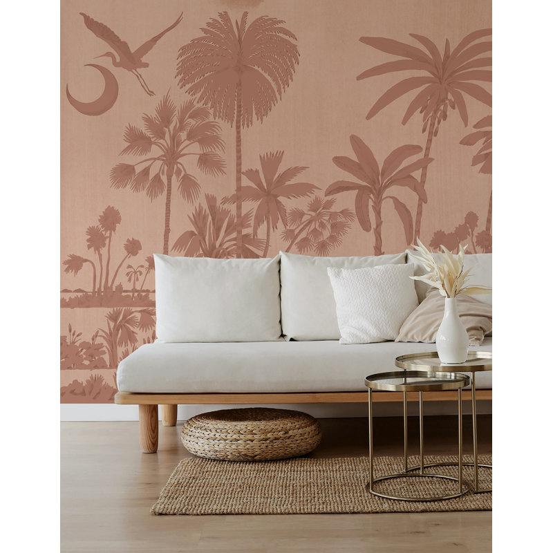 Charleston Marsh Breeze Mural by Megan Molten, Red/Orange, Paper