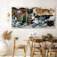 Dragon oriental et tigre, reproduction d'art sur toile-92829292