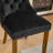 Mid-Century Modern Chairs With Lion Head Pull Ring,High-End Tufted Solid Wood Contemporary Velvet Upholstered Dining Chair With Golden Wooden Legs Nailhead Trim 2-Pcs Set,Black-762766604