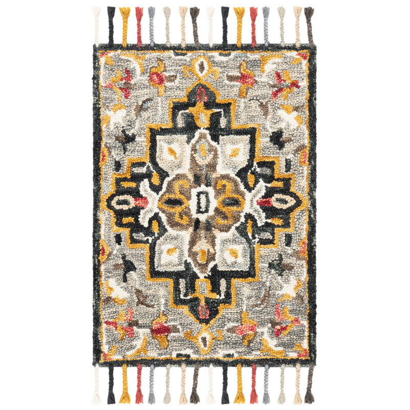 Tapis oriental en laine touffeté à la main Vahakn, Rectangle 2 pi x 3 pi