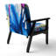 Blue Violet Splash Inks - Chaise d'appoint et fauteuil rembourrés modernes-1265577074