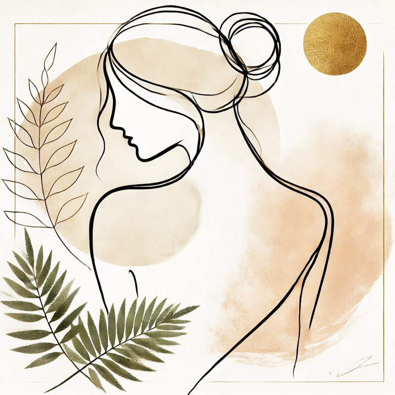Golden Serenity - art mural minimaliste sur toile tendue, H 20 po x l 20 po