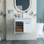 Meuble-lavabo mural 24 po avec lavabo et rangement à double porte