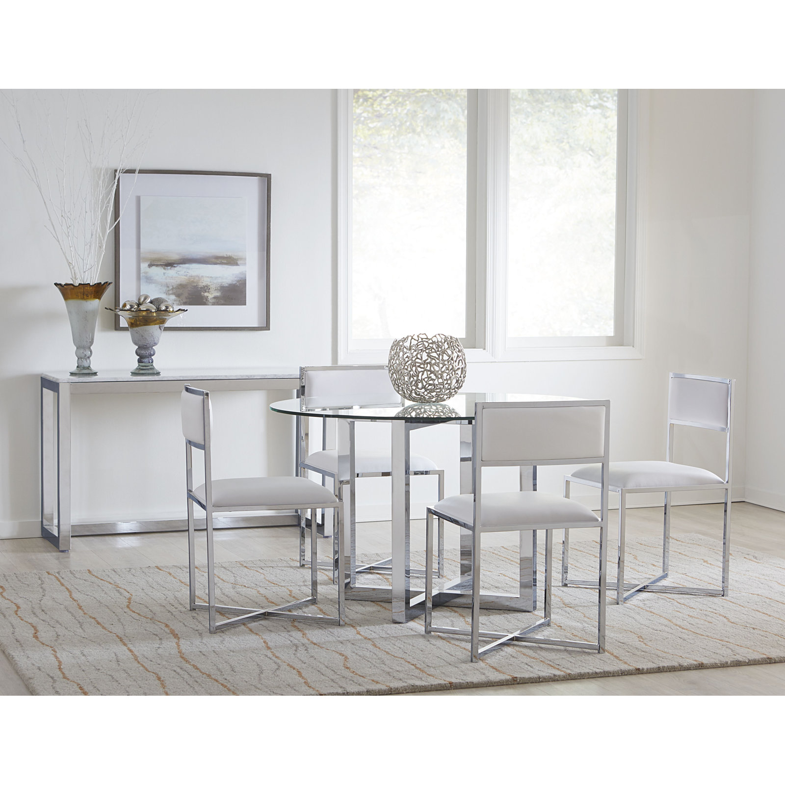 Dern Glass Dining Table, Standard (30" Height), 48" W x 48" L