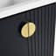 Meuble-lavabo 28 po avec lavabo en céramique - Porte murale à fermeture douce et poignées en métal pour salle de bain luxueuse