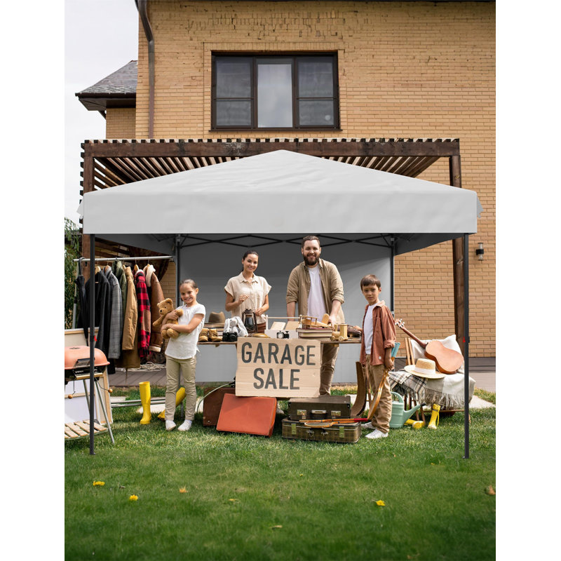10x10 Pop Up Canopy Tent Outdoor Canopy with 4 Removable Sidewalls Heavy Duty Commercial Instant Tent Shelter (10x10FT/1 Side Wall)