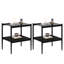 Tables d'appoint en verre trempé avec tablette Finkelstein-105688592-105688591