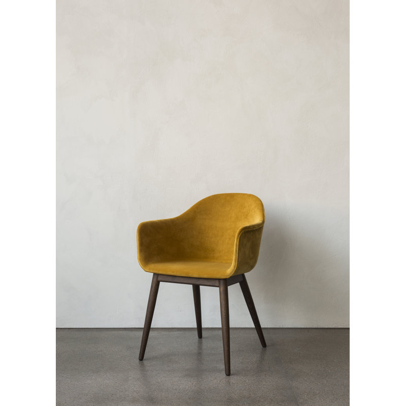 Harbour Upholstered Arm Chair, Dark Stained Oak, Fiord 2 961 Wool