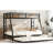 Black Metal Twin Over Full Bunk Bed With Trundle - Solid Quality, Silent Movement, Storage Benefit, Guardrail Protection, Simple Setup Frame, No Noise From Slats, Under Reinforced Bottom, Easy To-556503443