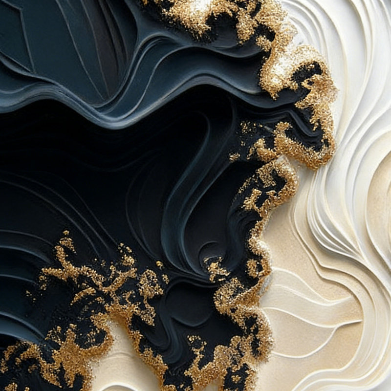 Modern minimalist 3D relief wall decoration