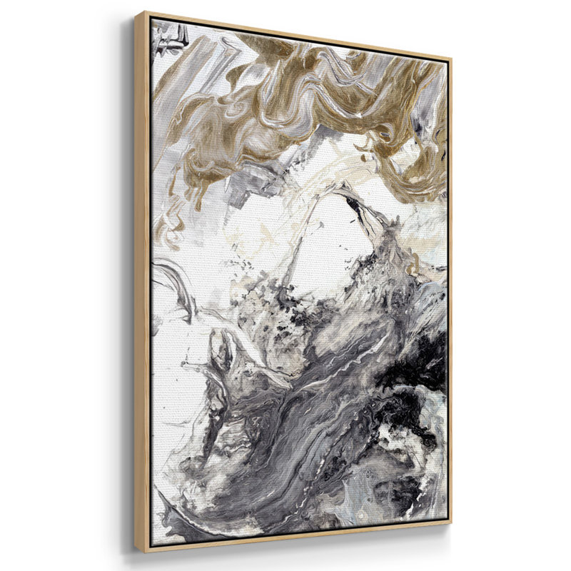 Marbré abstrait - Toile encadrée multi-pièces, Naturel, H 40 po x l 78 po x P 2 po