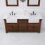 Paisley 72 In. Double Sink Carrara White Marble Countertop Vanity In Rustic Sienna With Mirror-1286932859-1325190386