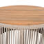 Rustique, bois, corde, table basse, structure stable, hauteur d'assemblage facile de 14,11 po,-1033290385