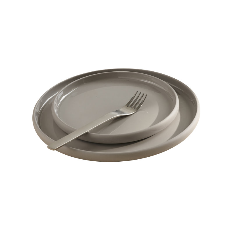 Porcelain Side Plate / Salad Plate, Gray