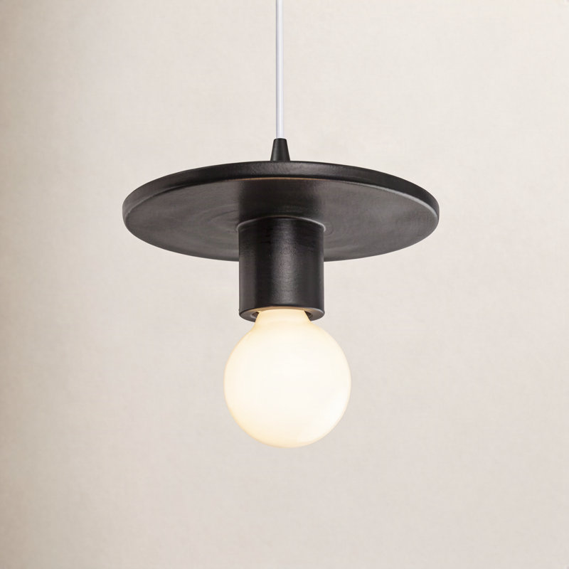 Luminaire suspendu à 1 lumière Leni, Noir mat carbone, Noir mat
