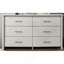 Commode blanche à 6 tiroirs avec poignées argentées Celeste-1471661097