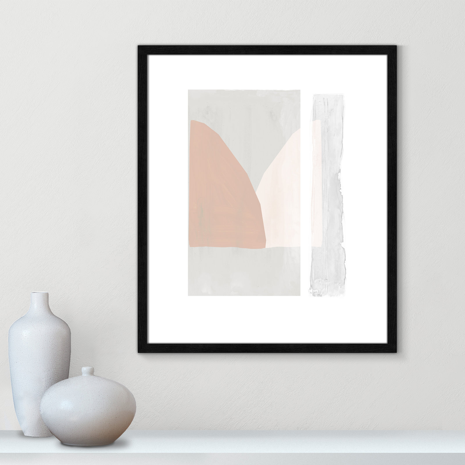 Soft and Light - Painting Print, Black Wood Framed Paper, 25.5" H x 21.5" W x 0.75" D