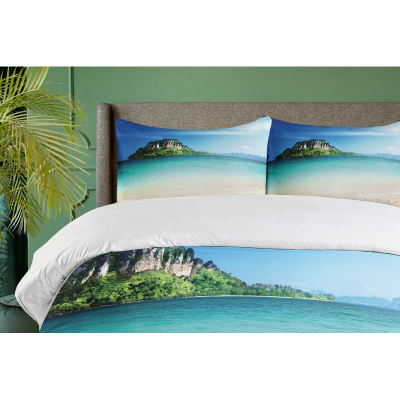 Ensemble de housse de couette beach, Housse de couette très grand + 2 taies décorativ