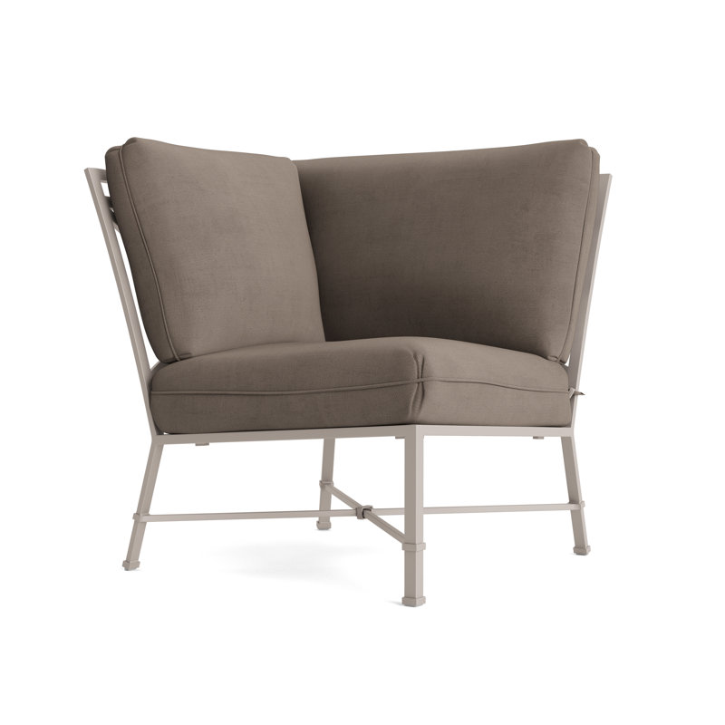 Venetian Outdoor Patio Sectional, Fusion Charcoal, Dove