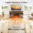 Farmhouse TV Stand for TVs up to 70" with 23" Electric Fireplace, Adjustable Shelves & Cabinet Storage-97467425