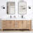 Leon 84'' Double Bathroom Vanity with Engineered Marble Top-623216458-623216459-623216456