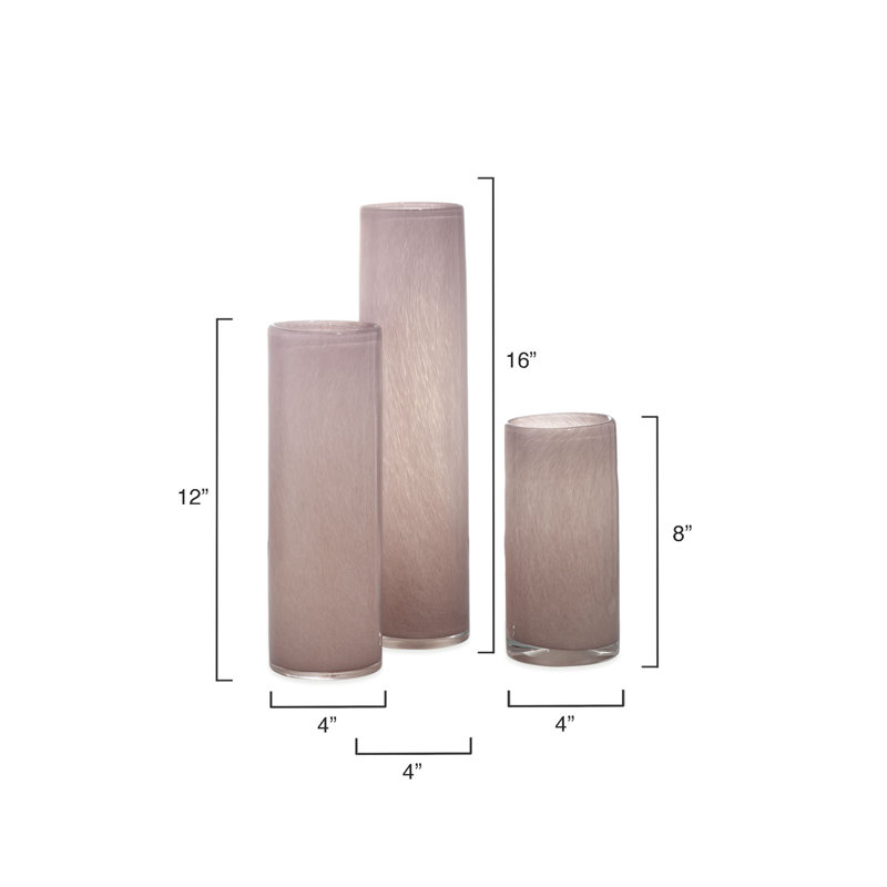 Glass Table Vase, Pink Salt