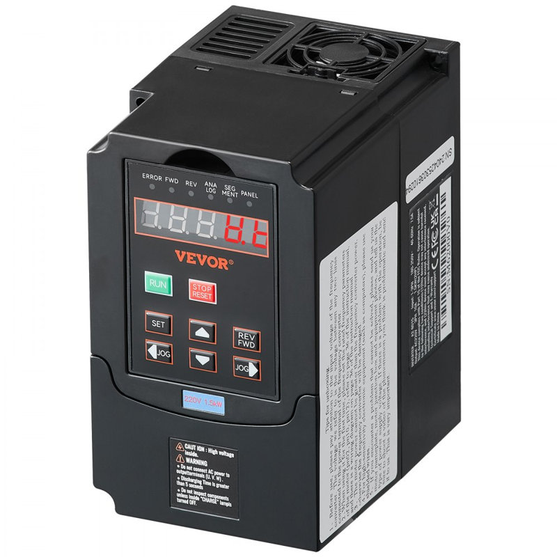 VFD 2HP, 1,5KW, 7,5A, entrée 1 ou 3 phases à variateur de fréquence, entrée, sortie VFD pour le contrôle de la vitesse du moteur à broche