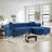 Joannette Polyester Blend Tufted Sofa & Chaise Sectional with Nailhead Trim-647190598