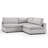 Nuccio 3-Piece Modern Minimalist Soft-Upholstered Sectional With Pillow Back-131636809