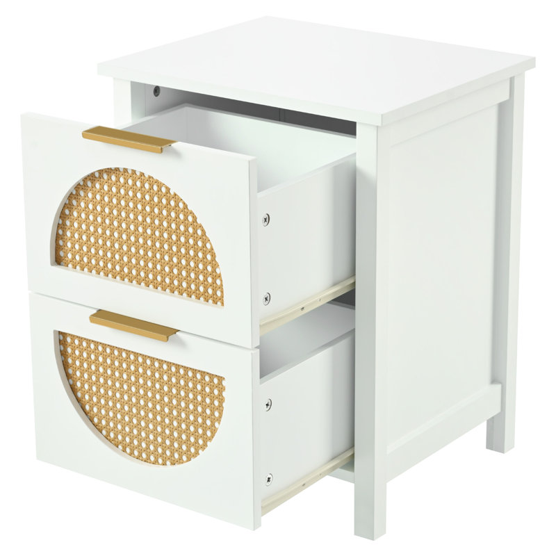 Asawer 44cm W Manufactured Wood Bedside Table