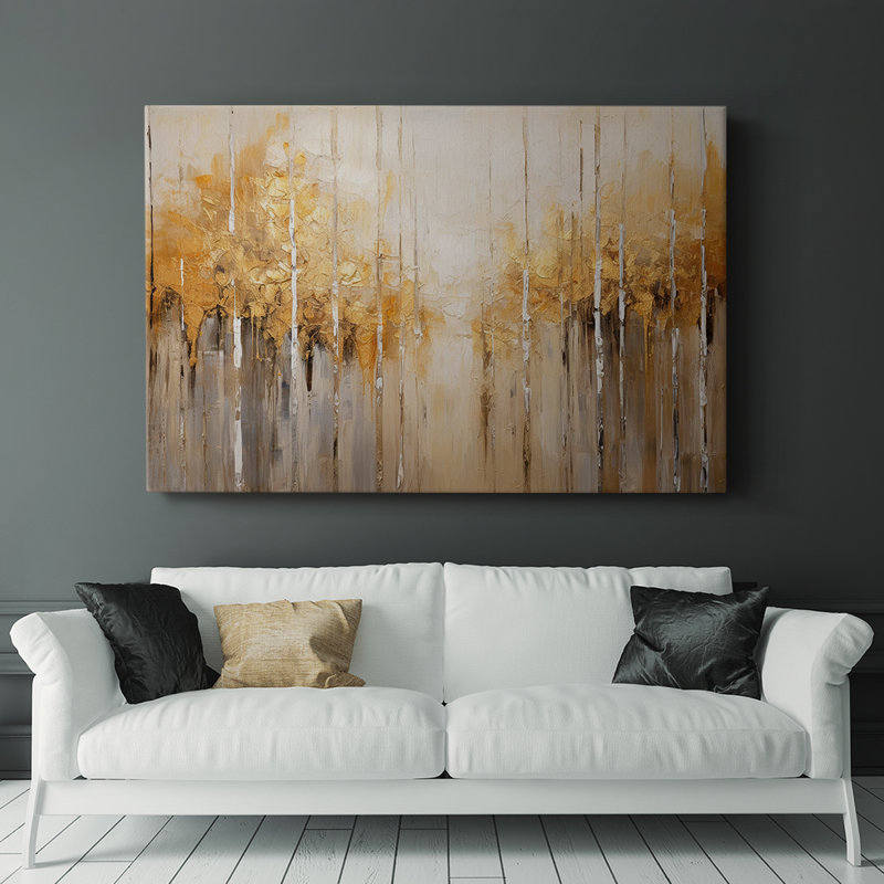 Série abstraite - Cxxiv - Cavas enveloppés de galerie, H 12 po x l 18 po