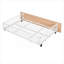 Lit superposé triple multi-enfant et lit superposé, fabrication classique en bois blanc avec tiroirs et garde-corps