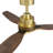 56" Solid Wood 3-Blade Ceiling Fan with Remote Control No Light Kit