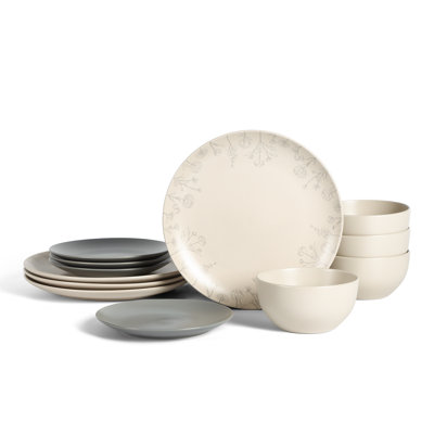 Stone Lain Camelia 12-Piece Dinnerware Set Stoneware